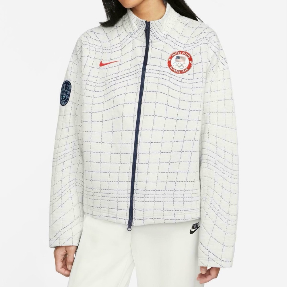 Women's Nike Olympic Team White Media Full-Zip Jacket NWT